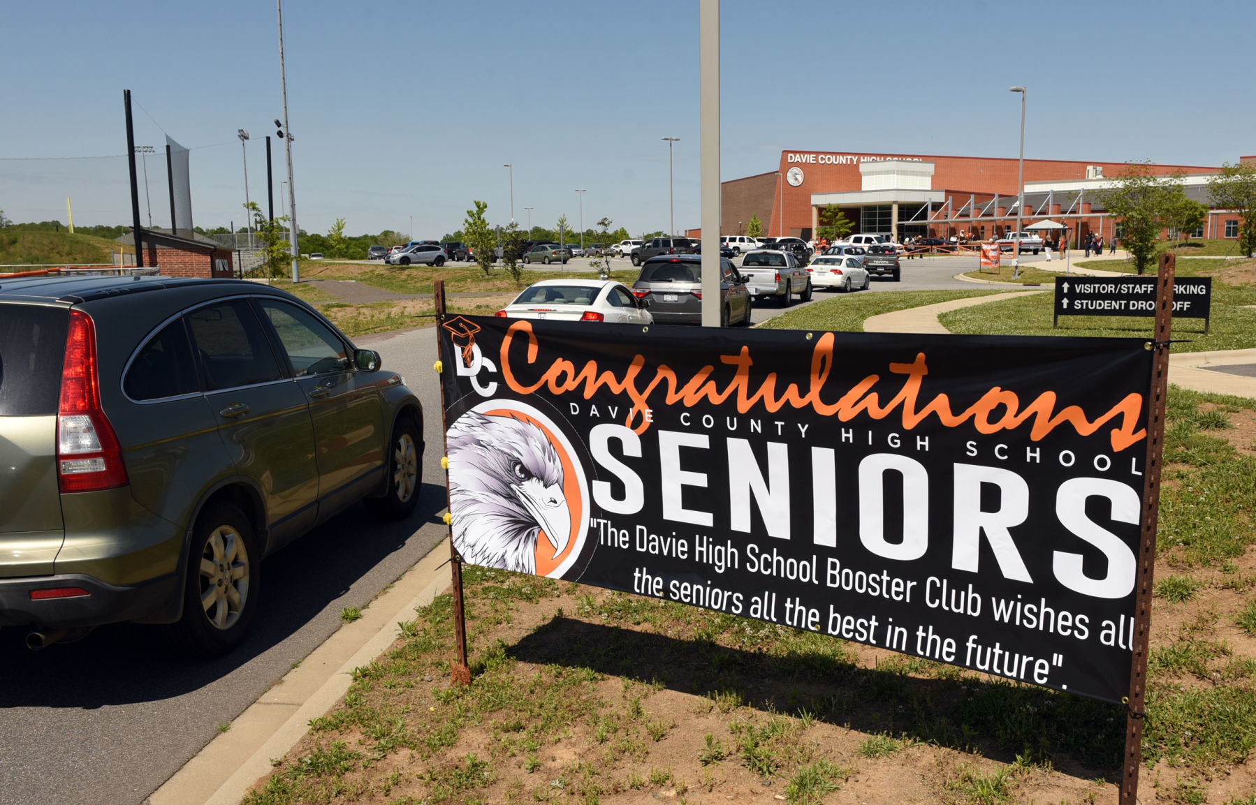 Davie County cap and gown pickup